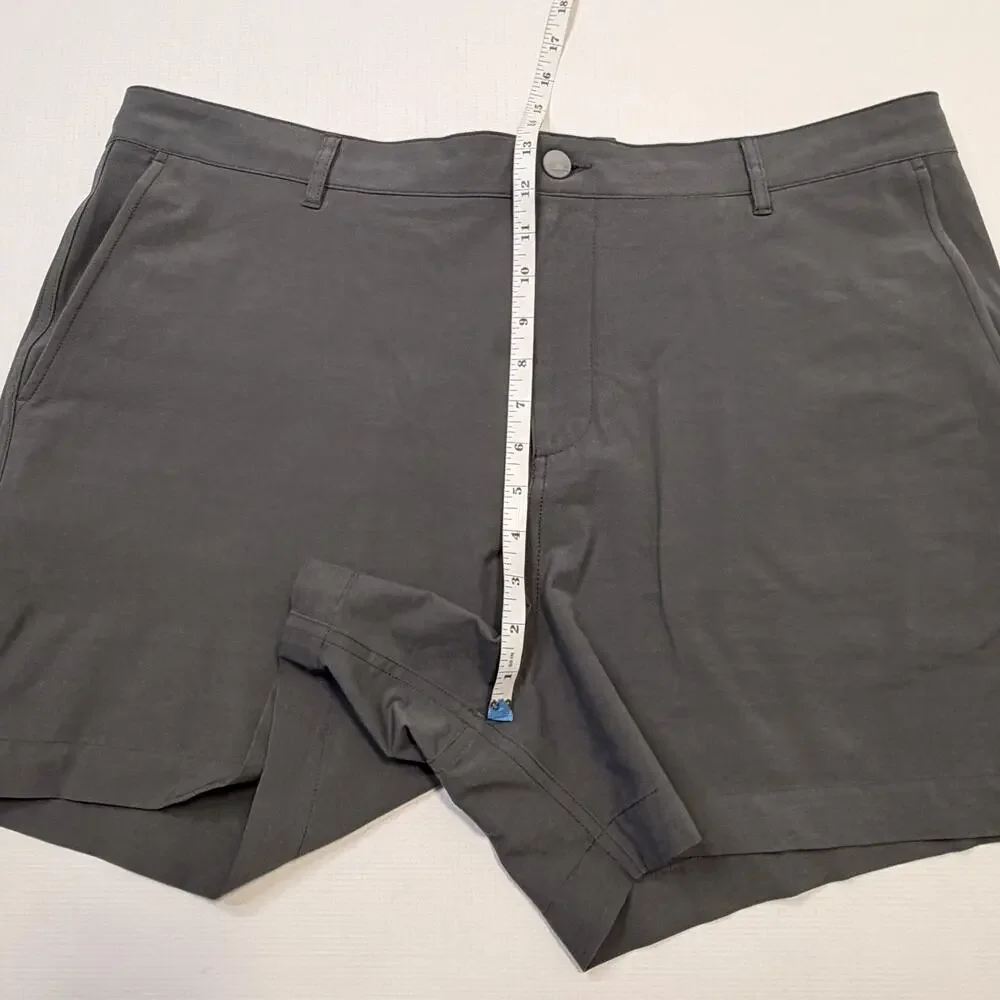 Faherty All Day Shorts Mens 40 Gray 5 Inseam Chino Quick Dry Stretch Casual